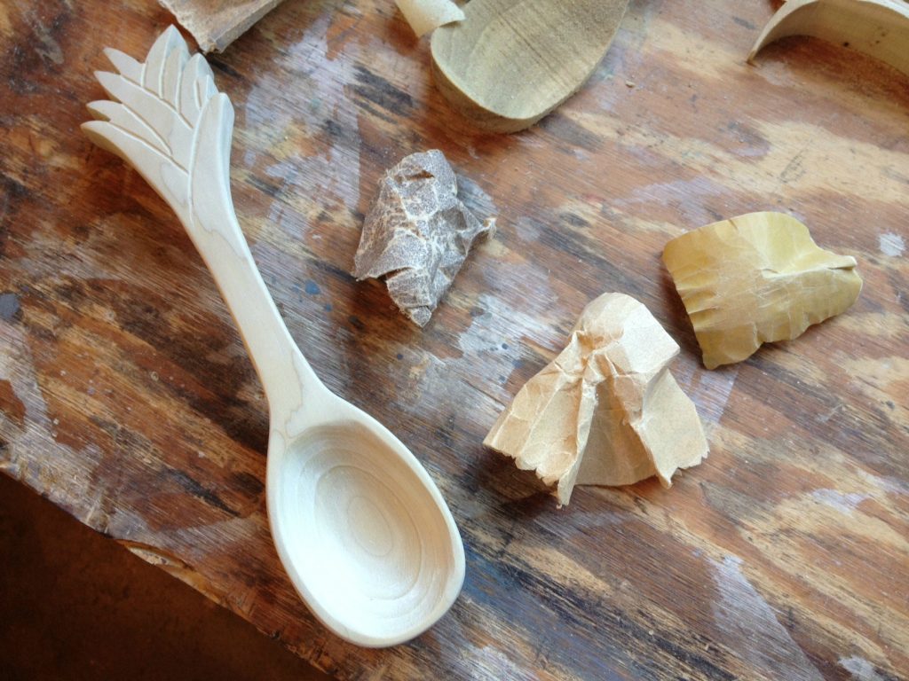 How to carve a wooden pineapple spoon