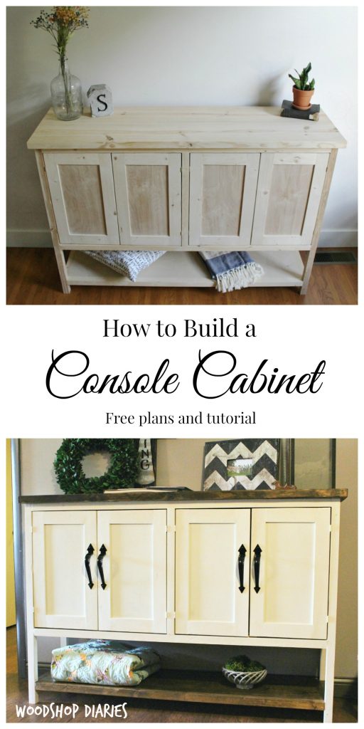 How to build a Gorgeous DIY Console Cabinet