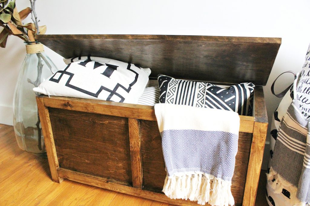 DIY Storage Chest perfect for blanket storage