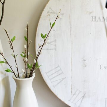 Personalized DIY wooden wall clock--make your own with this tutorial