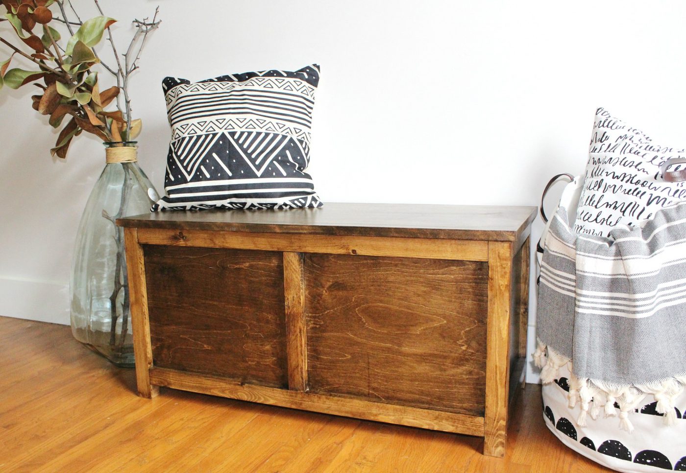 wooden toy chest bench