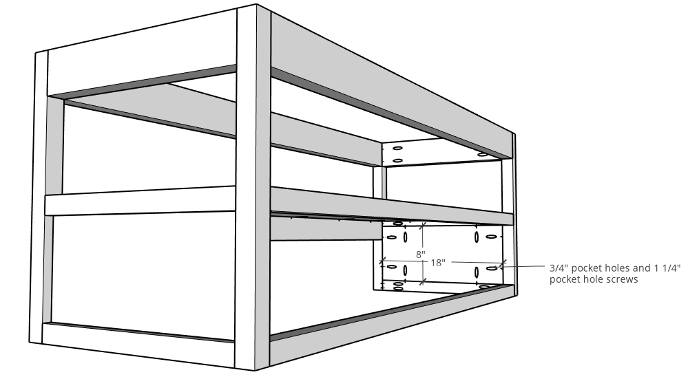 Assemble side panels into floating vanity frame