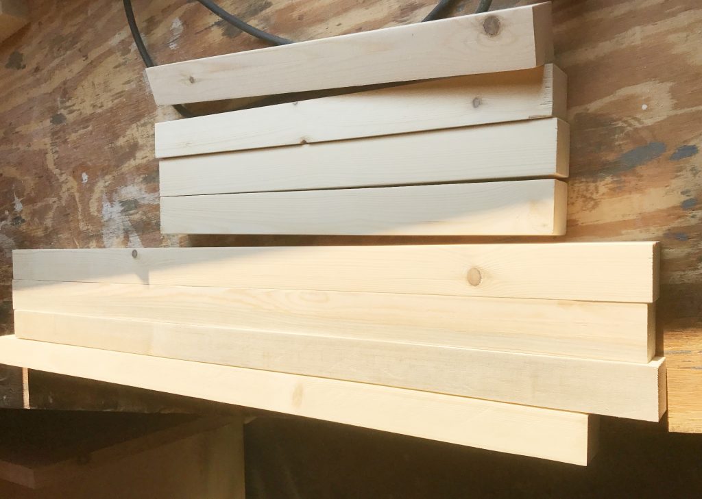DIY Storage Chest legs and frame pieces