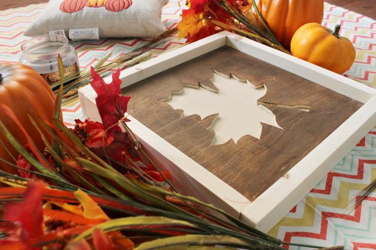 Super simple DIY fall leaf sign from scrap wood!