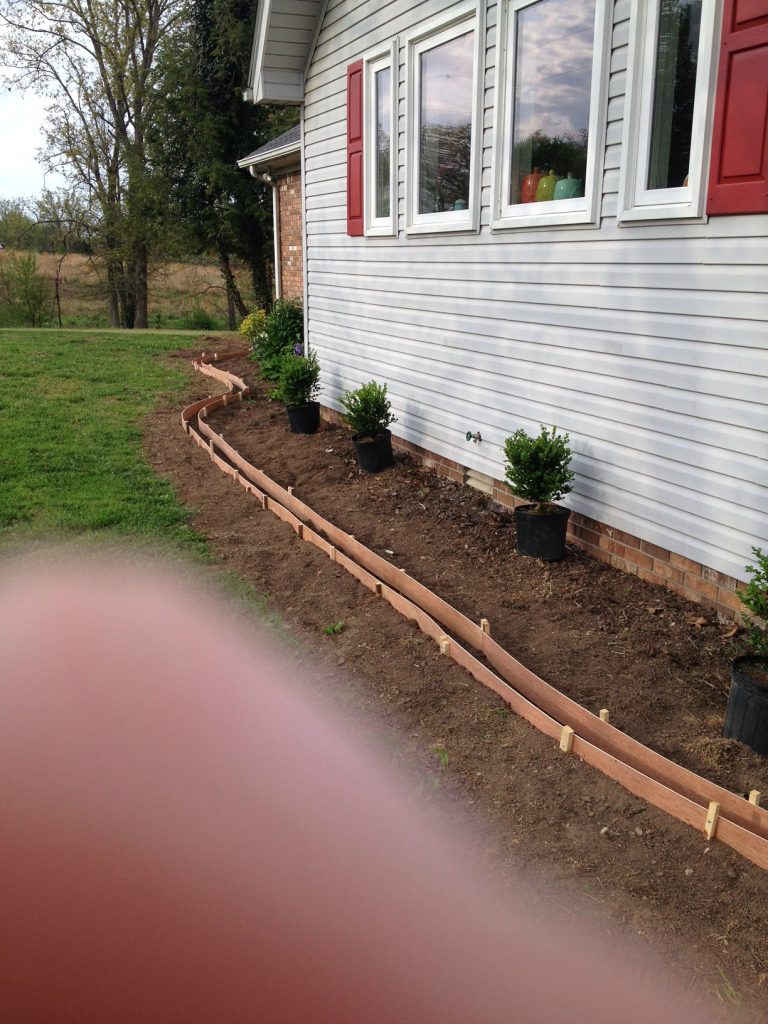 How to improve curb appeal--adding a concrete landscape edging
