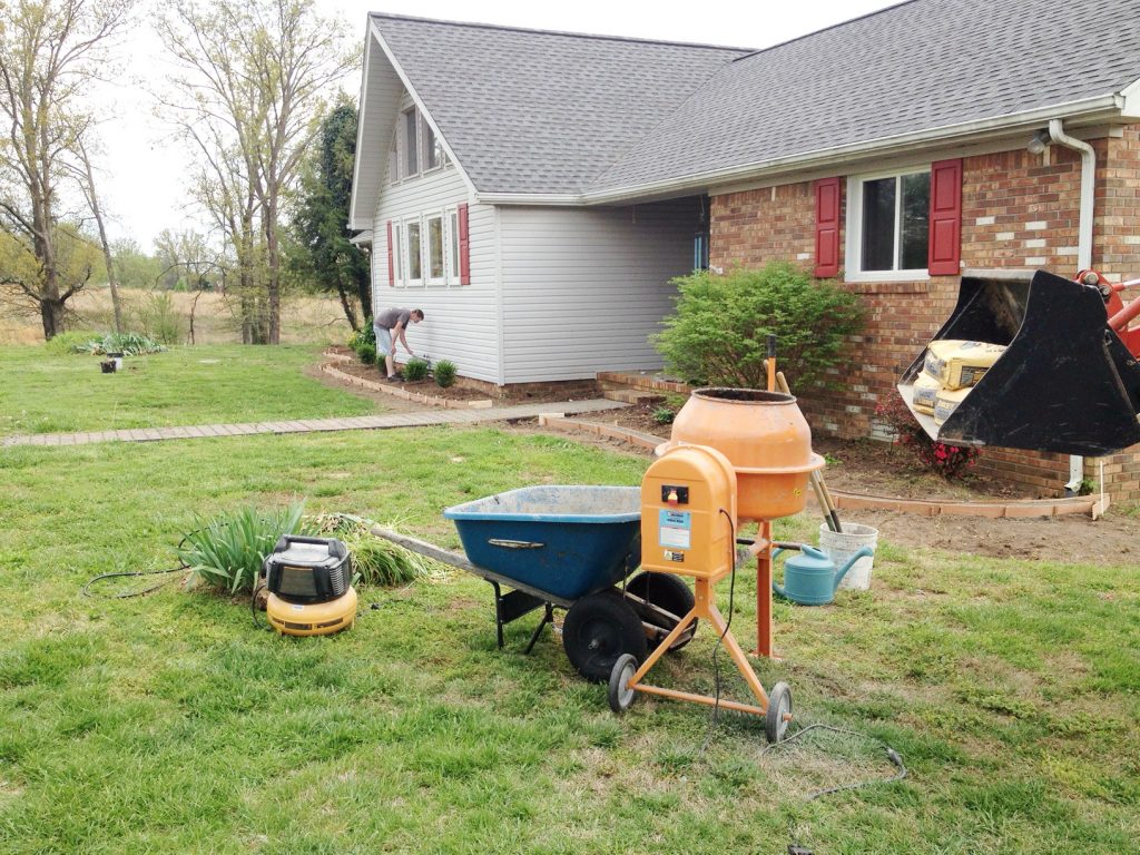 Adding a concrete landscape edge to improve curb appeal