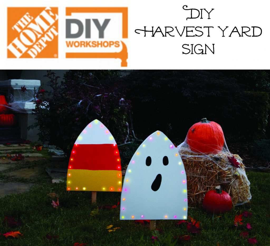 Get registered for the DIH Home Depot Workshop to make this super fun Harvest Yard Sign!