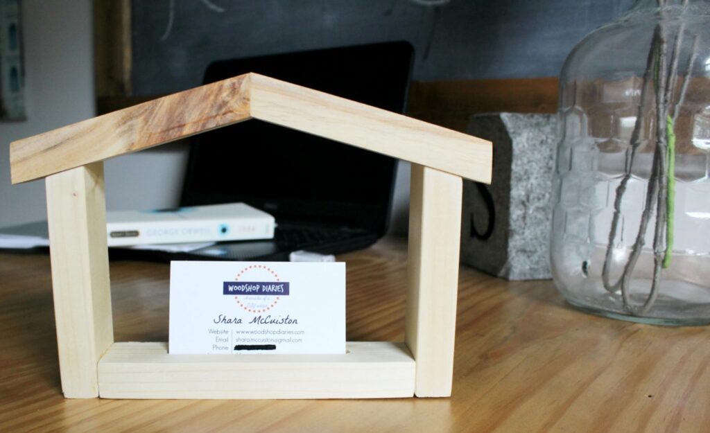 How to make a DIY house shaped business card holder