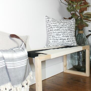 DIY Modern Woven Boho Style Bench