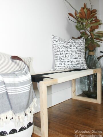 DIY Modern Woven Boho Style Bench