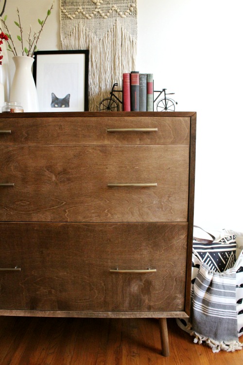 How to build a Mid Century Modern Dresser with Rounded Leg Base