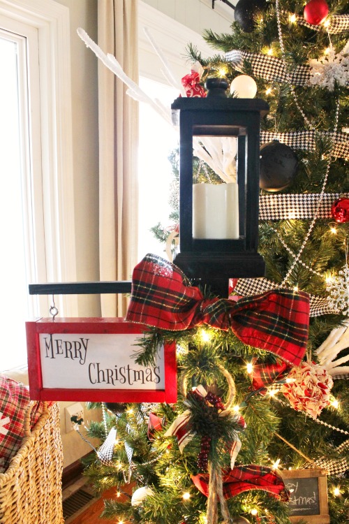 DIY Christmas Lantern Post with Merry Christmas Sign