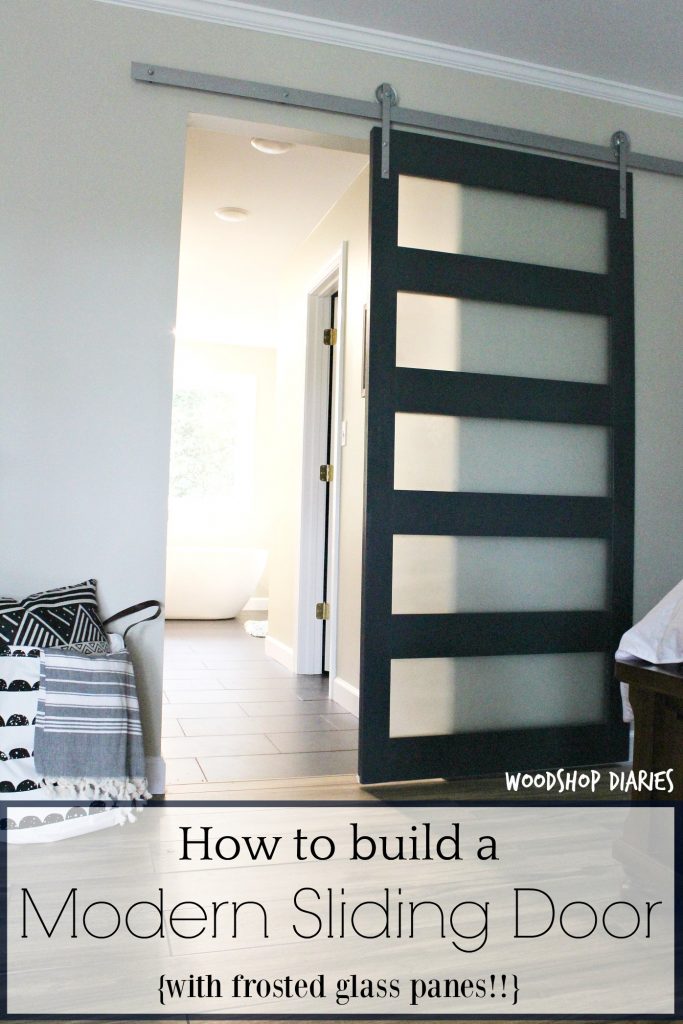 How to build a DIY modern sliding door with frosted glass 
