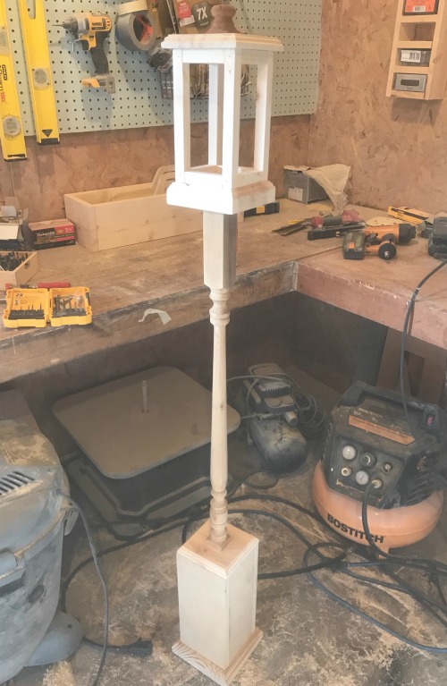 DIY Christmas Lantern Post