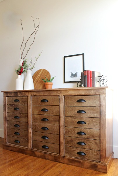 How to build a DIY Fake Drawer Apothecary Cabinet