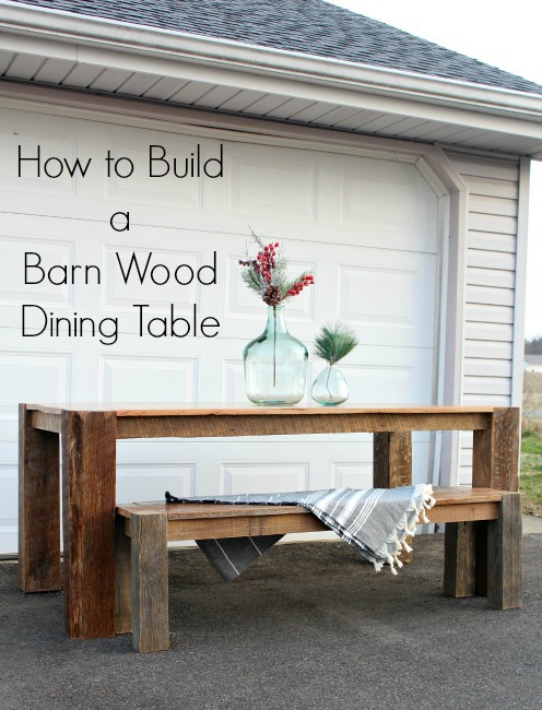 How to build a barn wood dining table from reclaimed tobacco barn wood! Build your own DIY dining table with this tutorial.