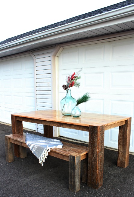 Reclaimed barn wood dining table--a how to to build your own dining table from old barn wood