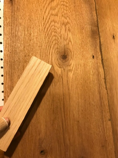 old barn wood vs new oak board