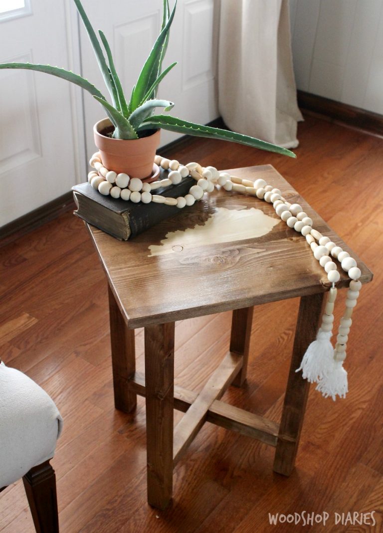 DIY End Table with Shelves--Building Plans Using Basic Tools!