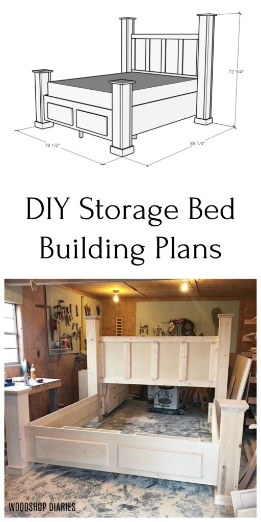 Diy Storage Bed Printable Woodworking Plans And Video Tutorial