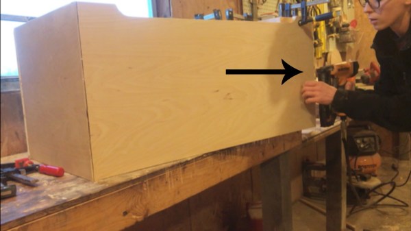 Nail corner joints of DIY storage trunk box