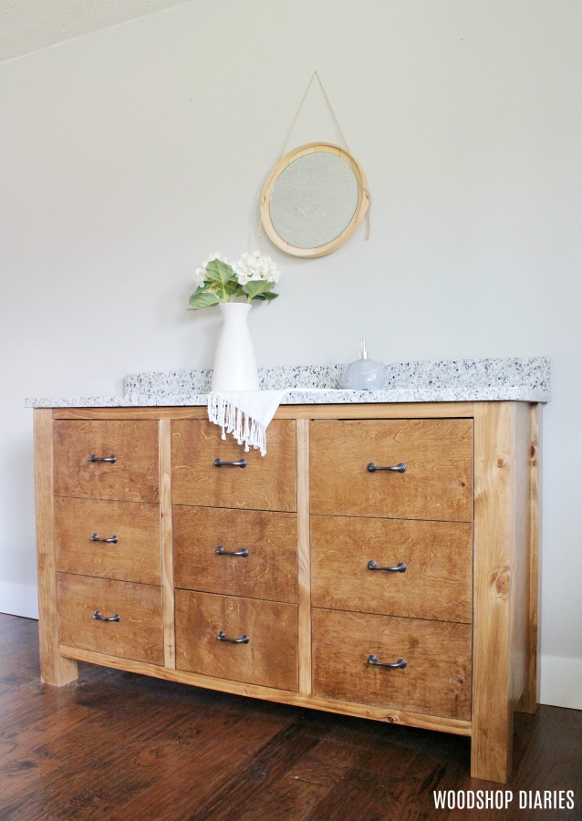 How to Build a DIY Faux Drawer Bathroom Vanity Cabinet with PureBond Plywood and Kreg Tools