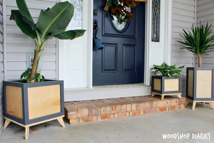 How to build your own modern plant stands for front porch or even inside the house