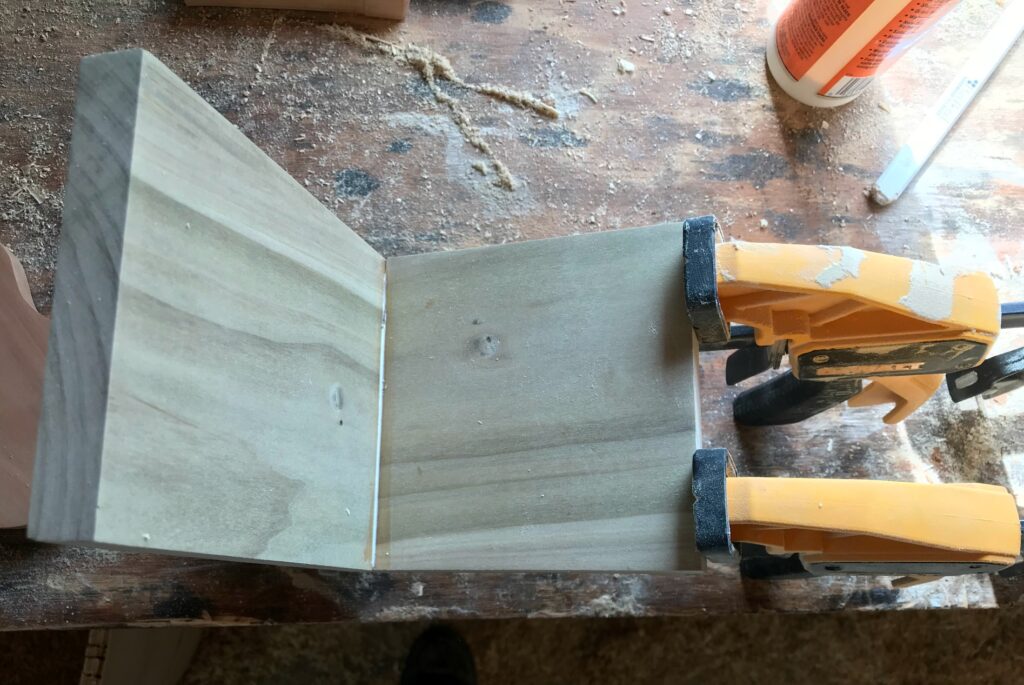 bookends glued and clamped together