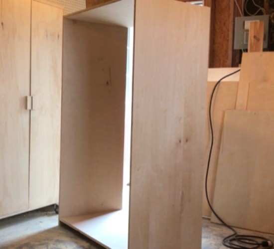 Armoire cabinet carcass assembled in workshop