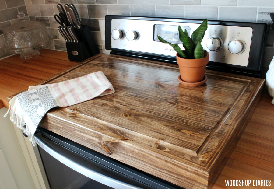 Stove top cover wood-noodle board-electric stove cover-kitchen