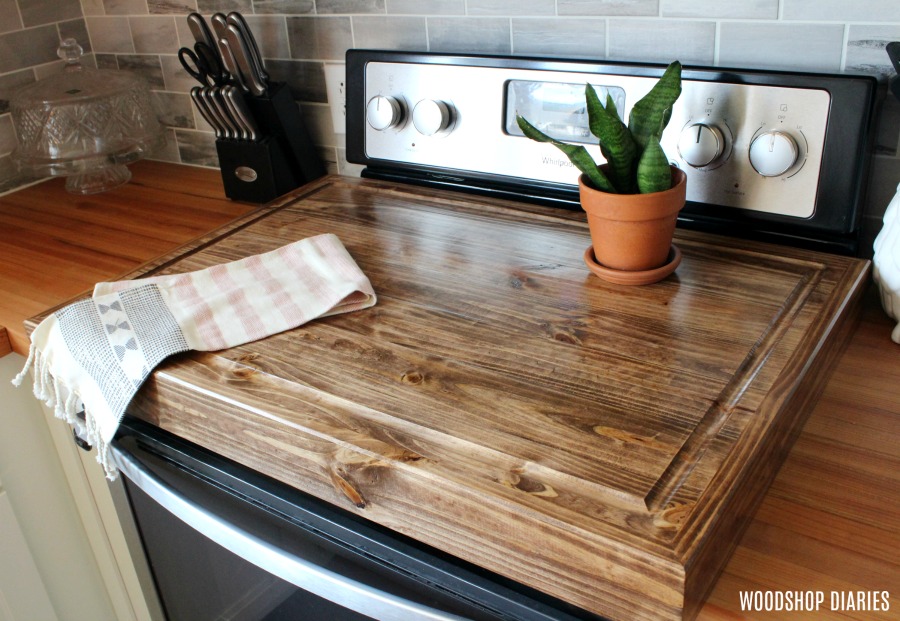 Stove Top Cover Wood-noodle Board-electric Stove Cover-kitchen Decor-wood Cooktop  Cover-rustic Stove Top Cover for Flat Top Stove 