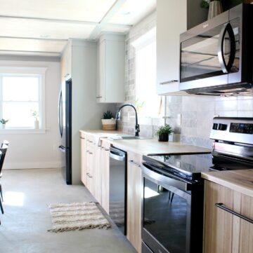 Modern Kitchen with Jeffrey Court Tile