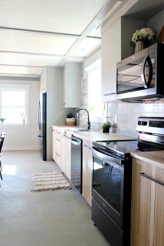 Modern Kitchen with Jeffrey Court Tile