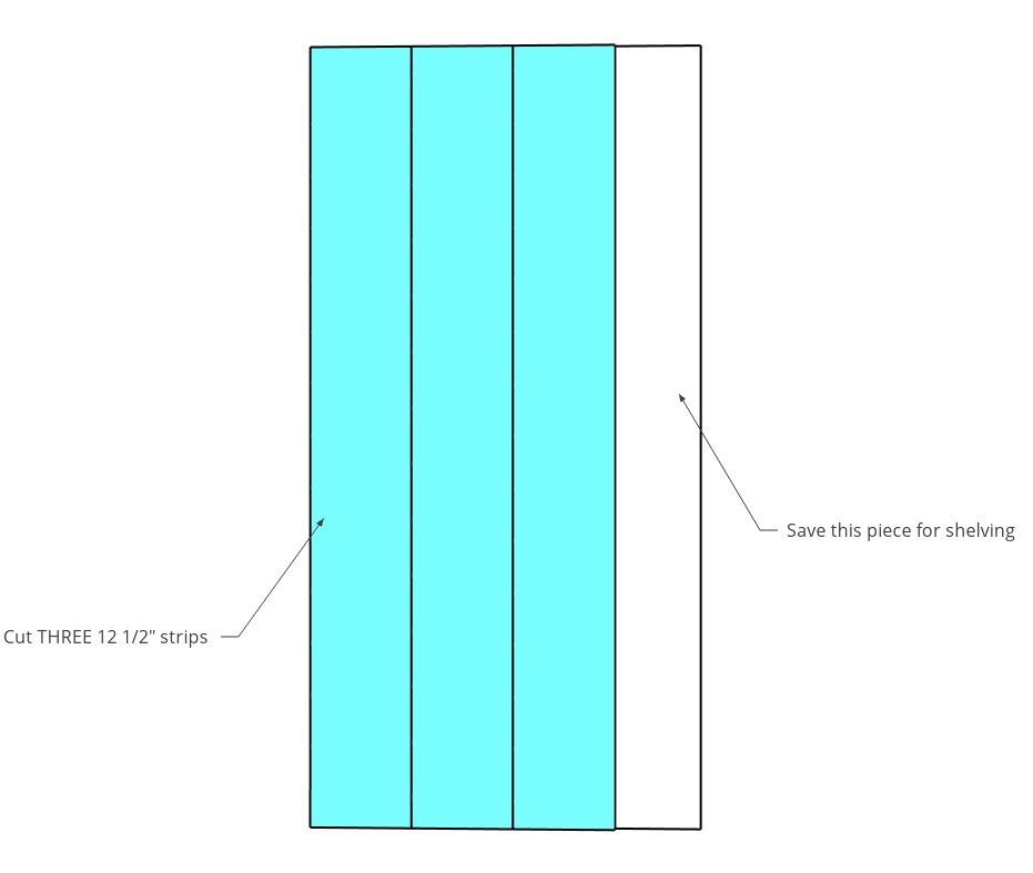 Plywood cut diagram for DIY upper kitchen cabinets