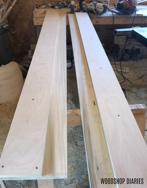 modern bed slats assembled