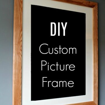 How to make your own Custom DIY Picture Frame for any size picture or print you want to frame. Save hundreds by making your own with these plans!