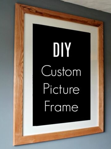 How to make your own Custom DIY Picture Frame for any size picture or print you want to frame. Save hundreds by making your own with these plans!