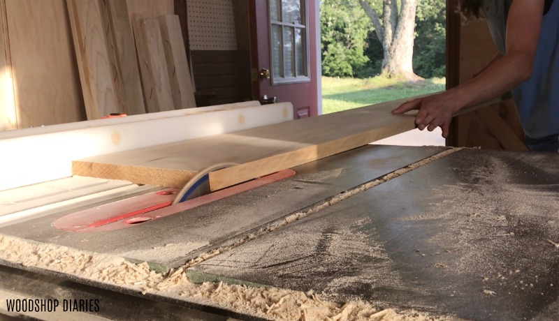 rip edges of DIY modern bed headboard panel to glue together