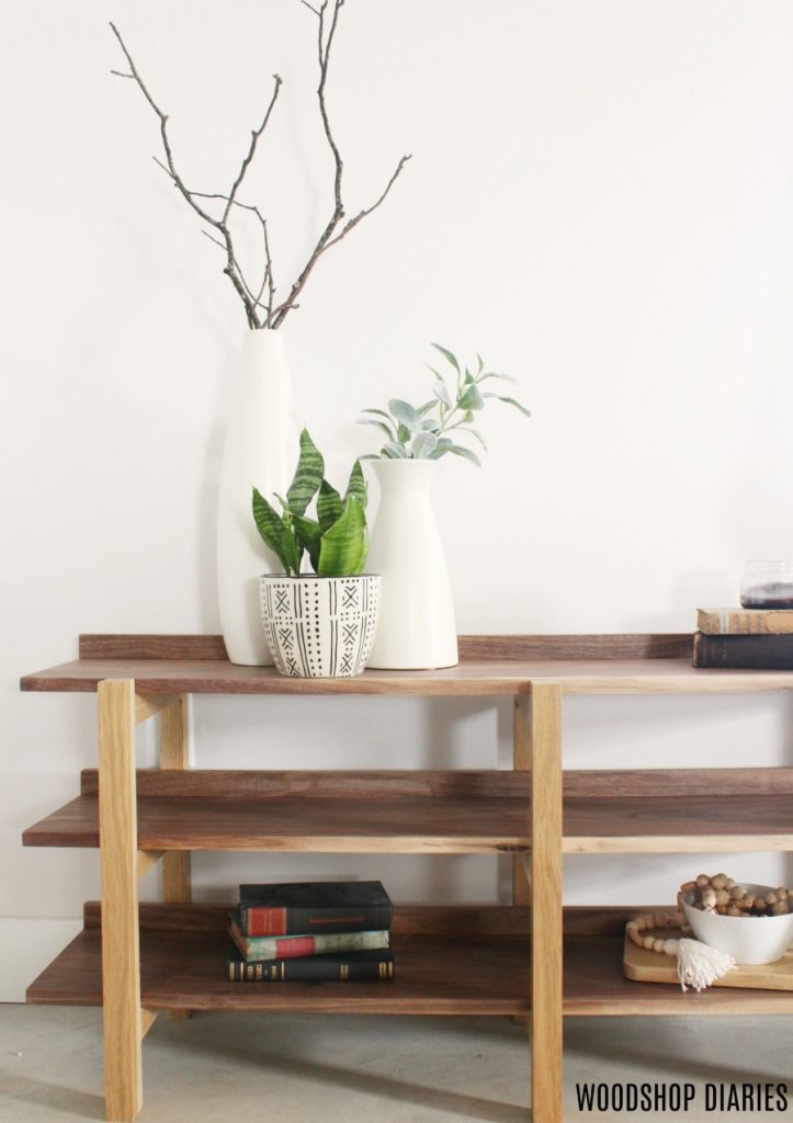How to Build a DIY Stacked Bookshelf Console Table