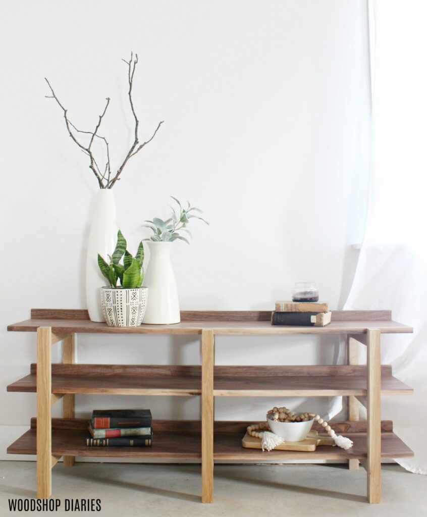 Build Your Own Modern Bookshelf DIY Console Table Stacked Shelf