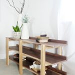 DIY Console Table Stacked Modern Bookshelf--Build your own with this tutorial