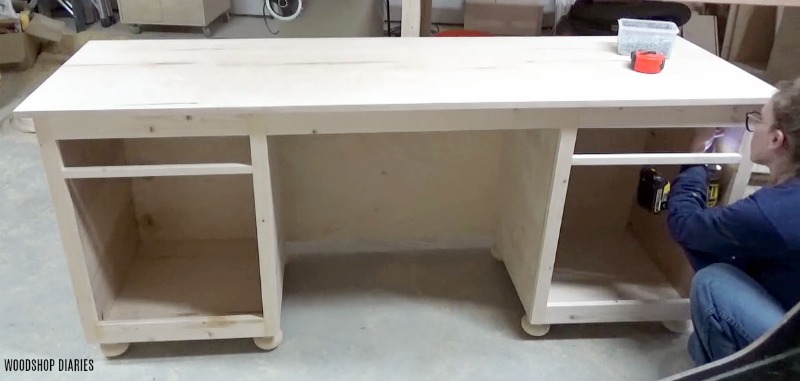 DIY Storage Desk For Home Office --Building Plans and Tutorial