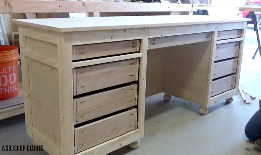 Diy Storage Desk For Home Office, How To Make Under Desk Drawers