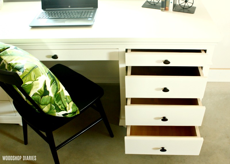 DIY Desk with Storage Bins