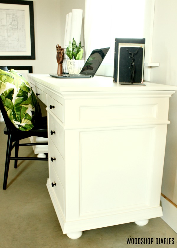 DIY Storage Desk For Home Office --Building Plans and Tutorial