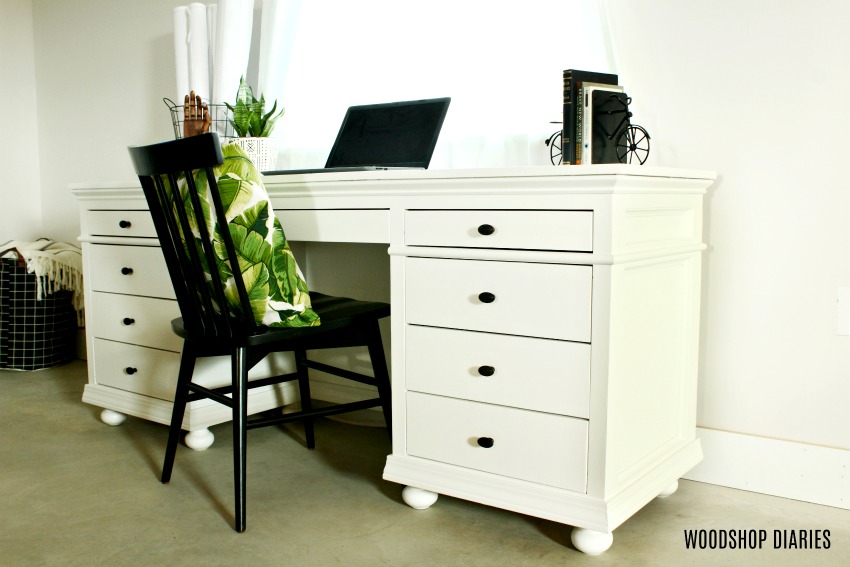 DIY Storage Desk For Home Office --Building Plans and Tutorial