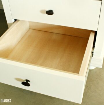 DIY Storage Desk Plywood Drawers