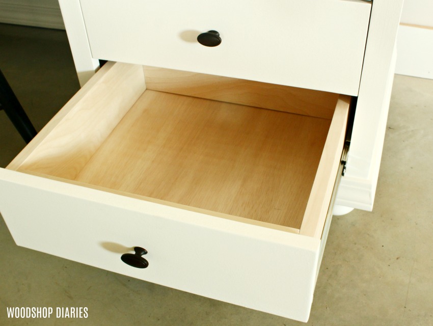 DIY Storage Desk Plywood Drawers