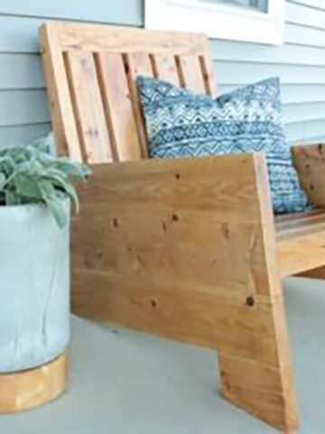 DIY Modern Outdoor Wooden Patio Chair