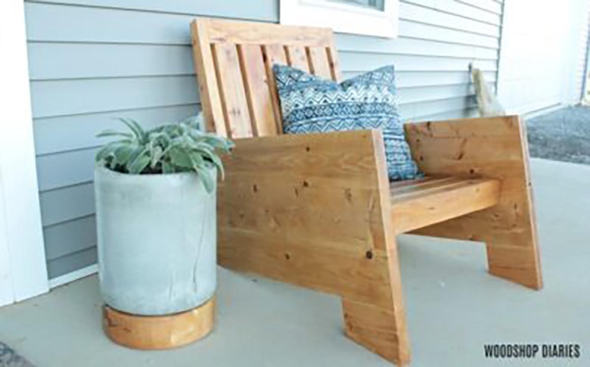 DIY Modern Outdoor Wooden Patio Chair